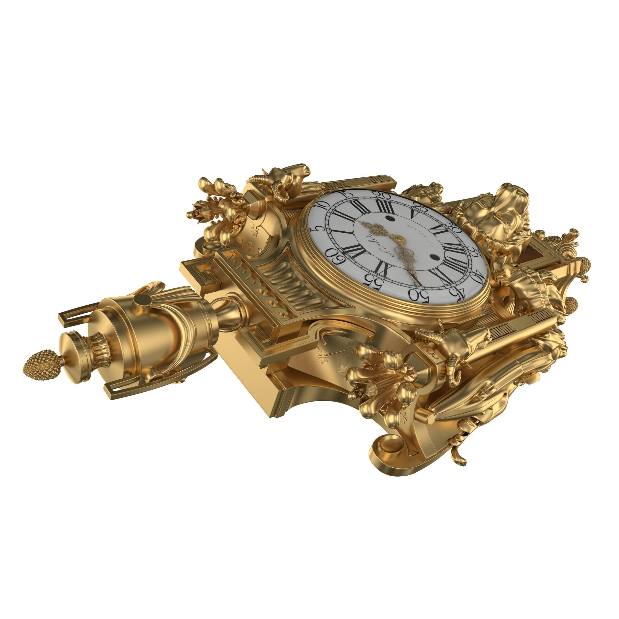 Best Luxury Cartel Clock  3D model_15