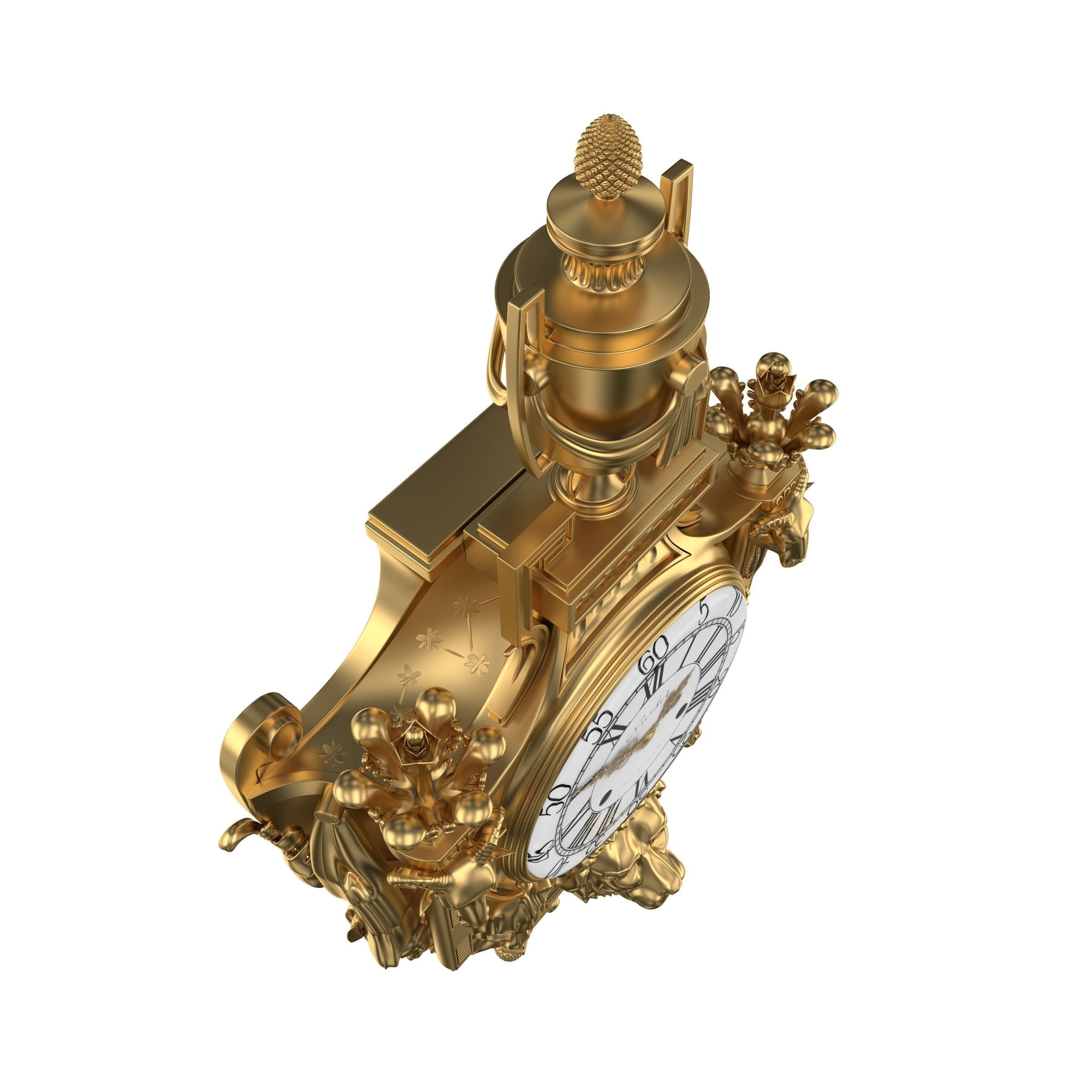 Best Luxury Cartel Clock  3D model_6