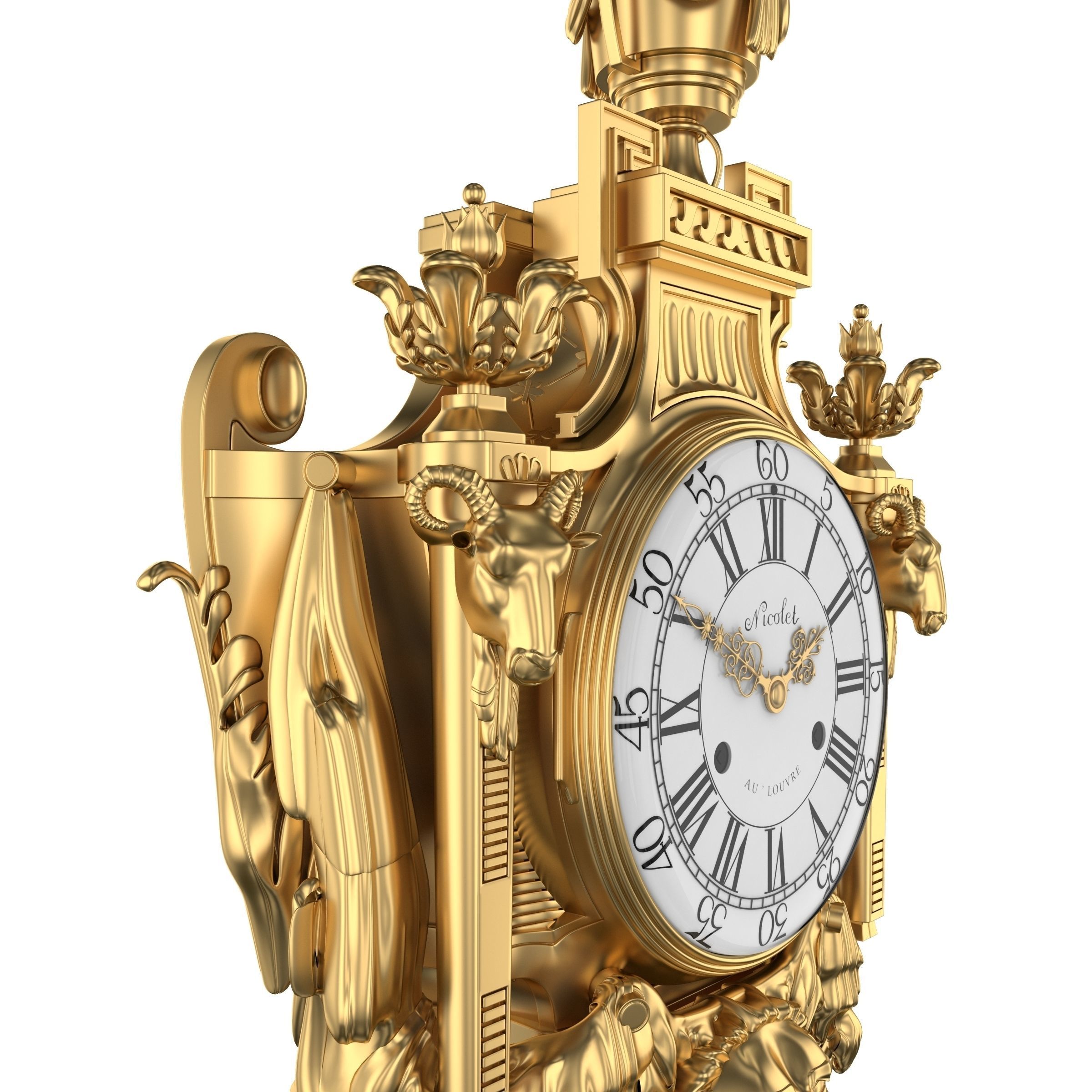 Best Luxury Cartel Clock  3D model_16