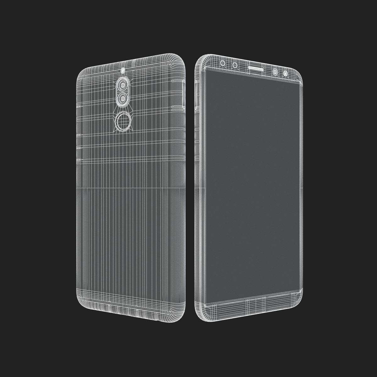 Huawei Mate 10 Lite Blue 3D model_18