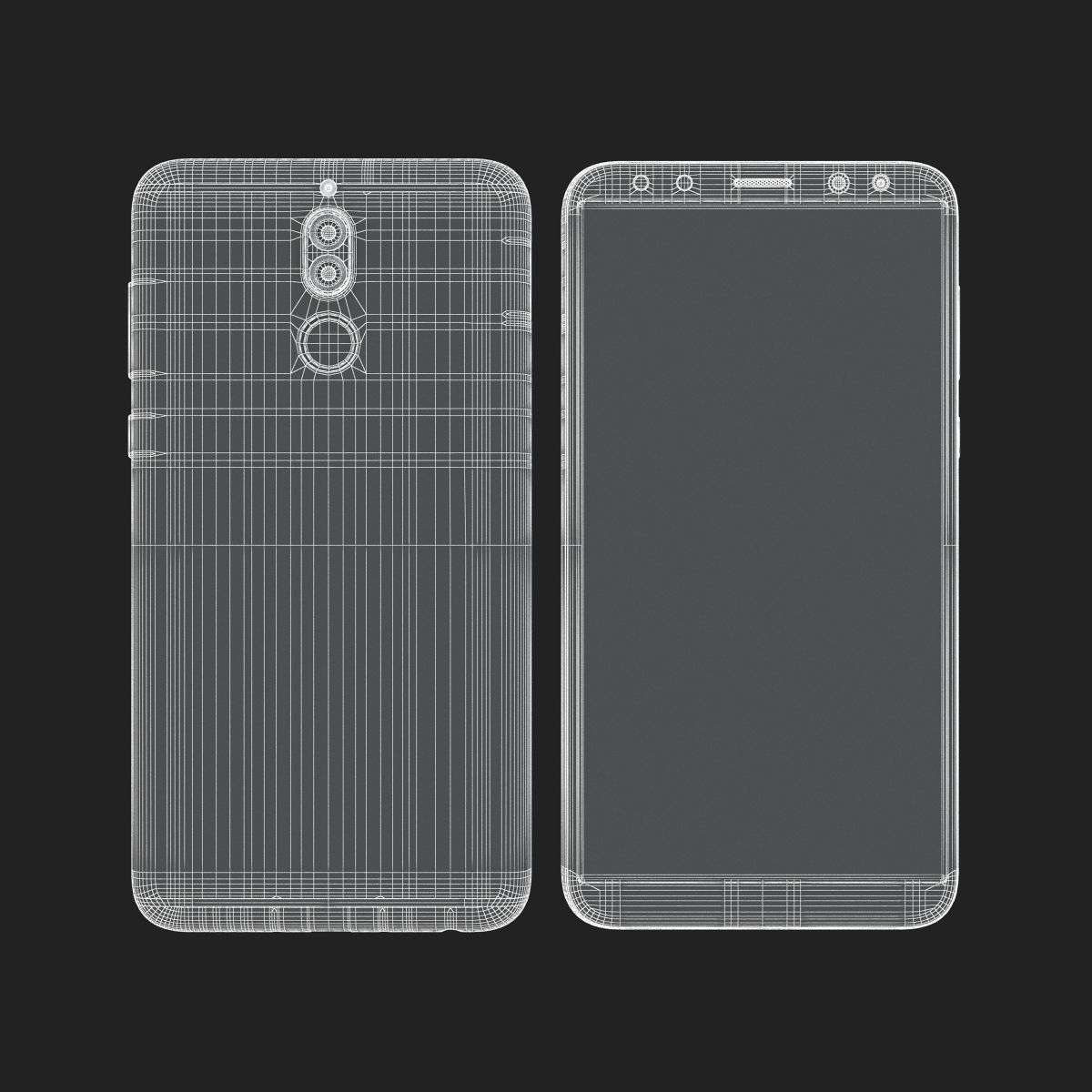 Huawei Mate 10 Lite Blue 3D model_14