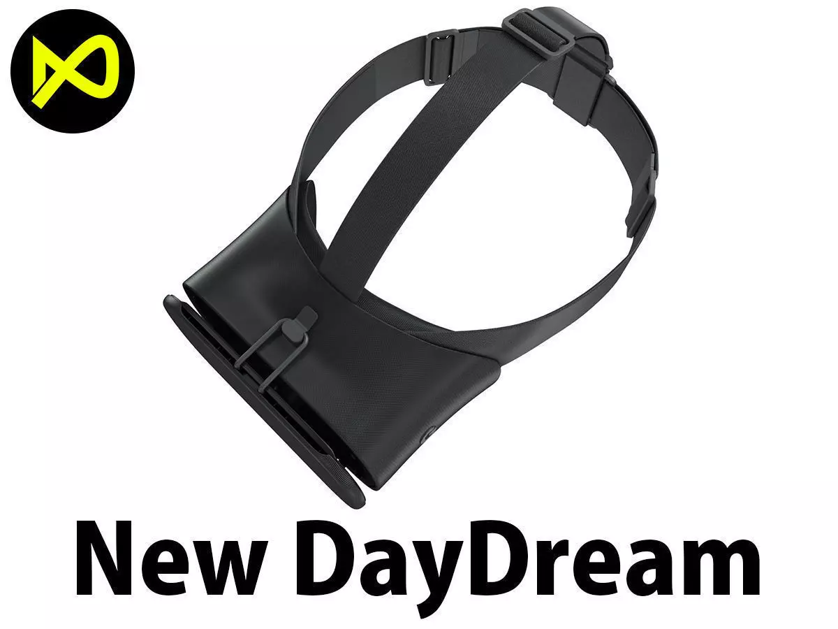 New Google Daydream View VR 2017 Headset 3D model_0