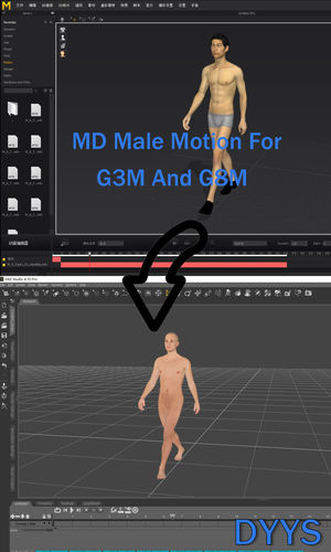 MD Male Motion For G3M And G8M Free 3D model