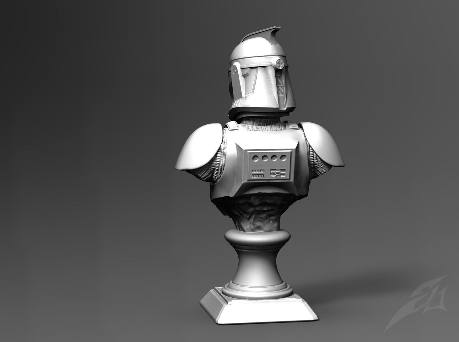 Clone Galaxy Trooper P1 Bust Fan Art 3D print model_3