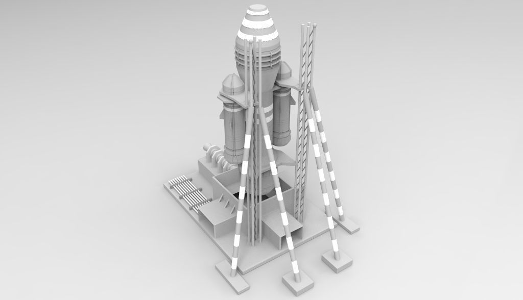 Rocket xs1 projectile 3D model_4