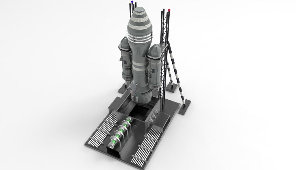 Rocket xs1 projectile 3D model_2