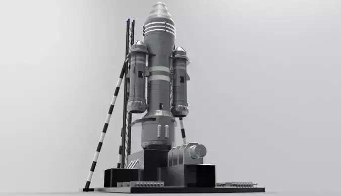 Rocket xs1 projectile 3D model