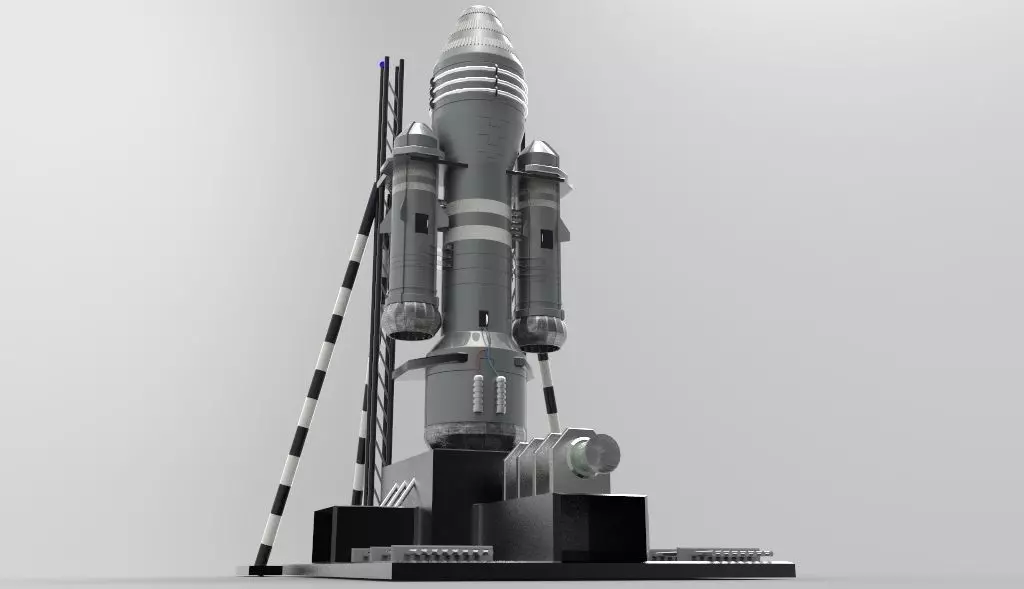 Rocket xs1 projectile 3D model_0