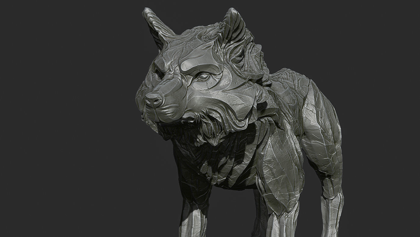 Wolf shaman 3D print model_9