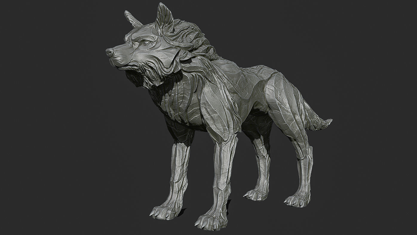 Wolf shaman 3D print model_7