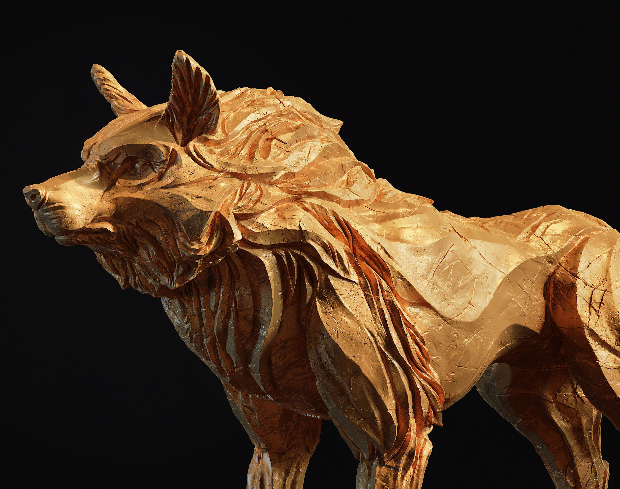 Wolf shaman 3D print model_5