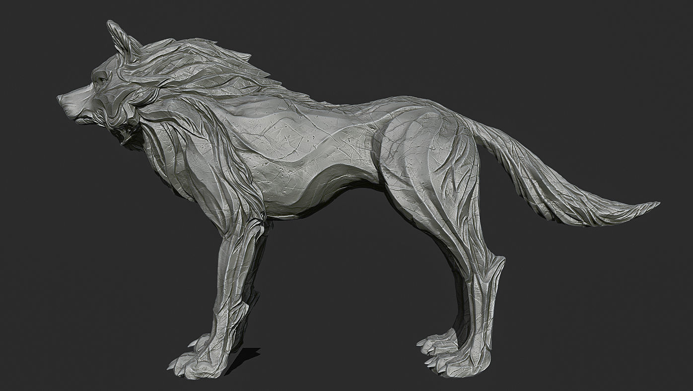 Wolf shaman 3D print model_14