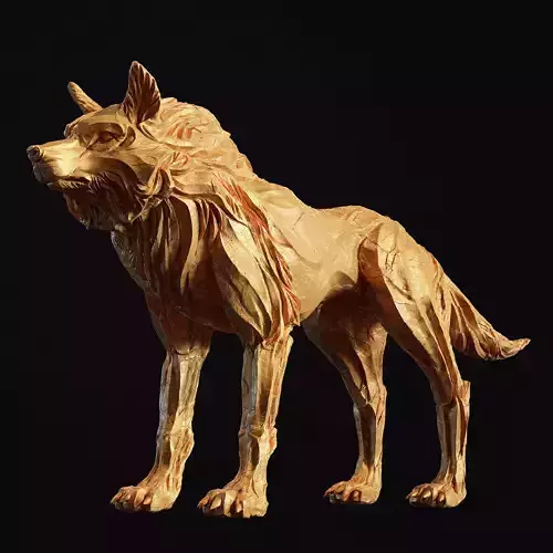 Wolf shaman 3D print model