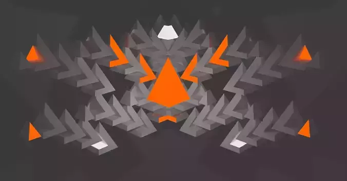 Abstract triangles Low-poly 3D model