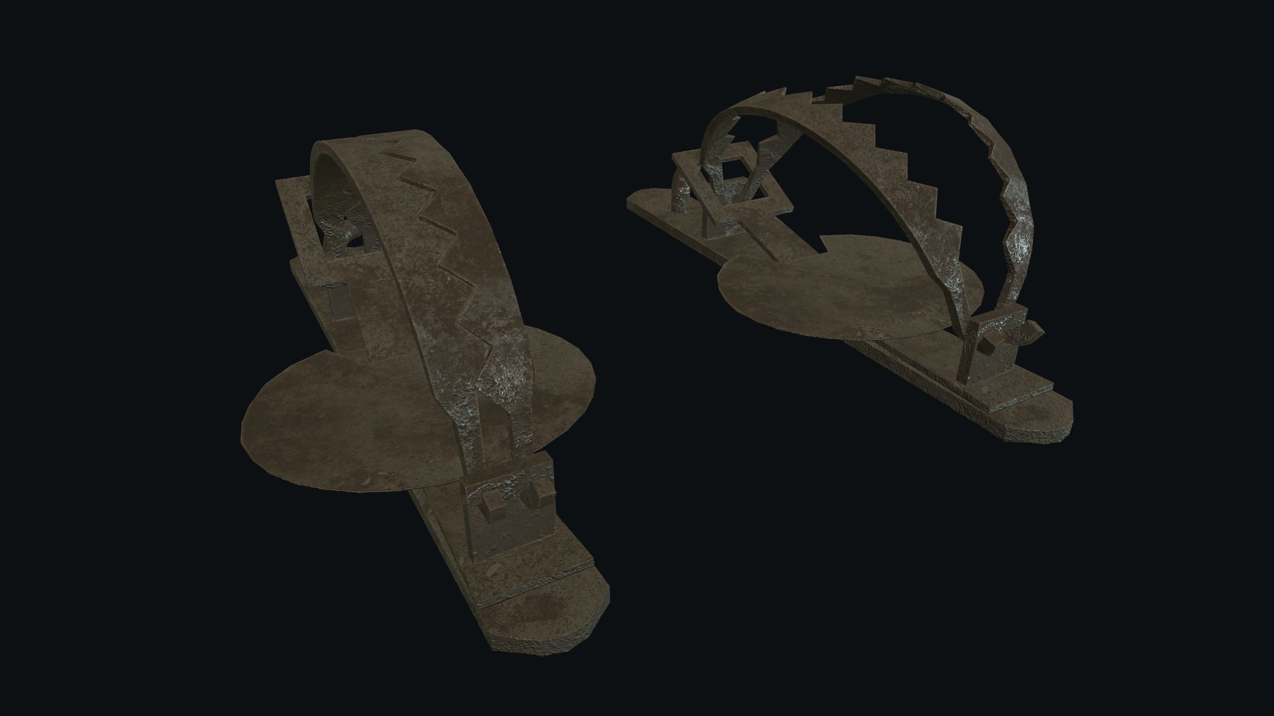 Trap metal Low-poly 3D model