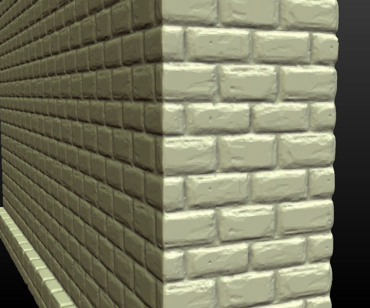 Castle wall 3D print model_9