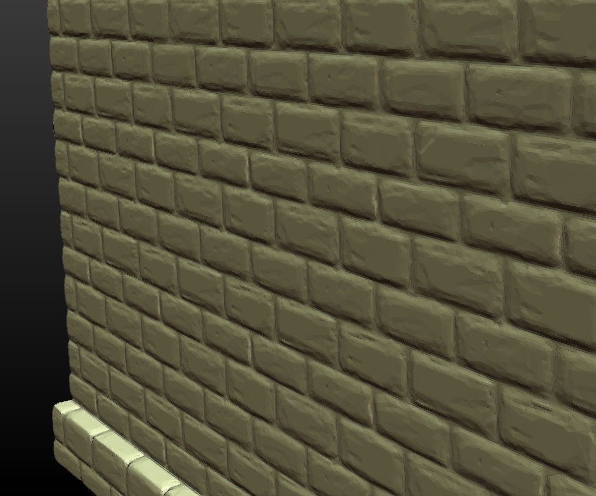 Castle wall 3D print model_8