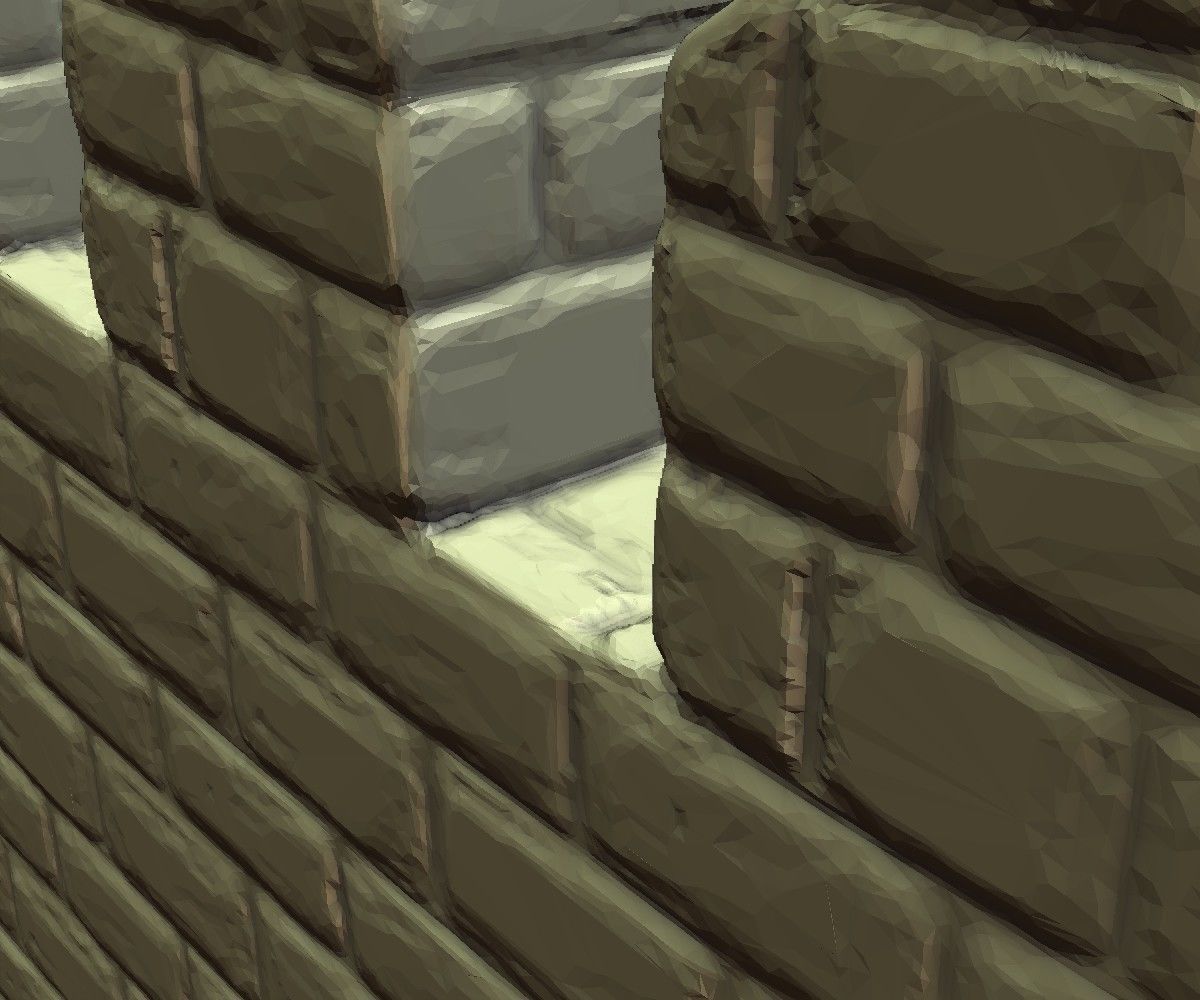 Castle wall 3D print model_10