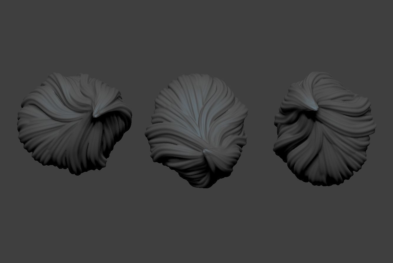 Female Hair 3D print model_7