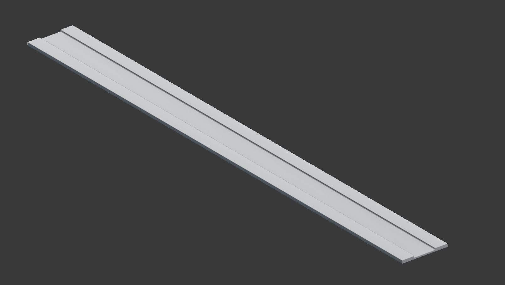 Wooden Ruler Low-poly 3D model_4