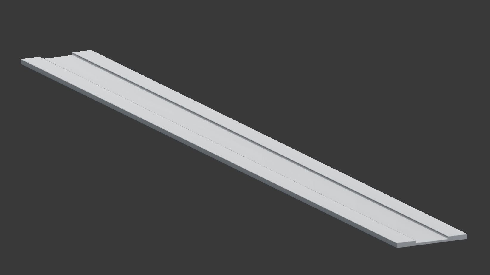 Wooden Ruler Low-poly 3D model_3