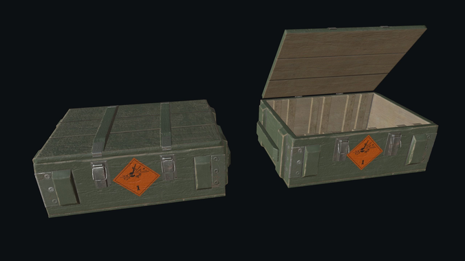 Ammobox Low-poly 3D model