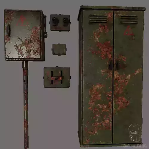 Electro Box Set Free low-poly 3D model