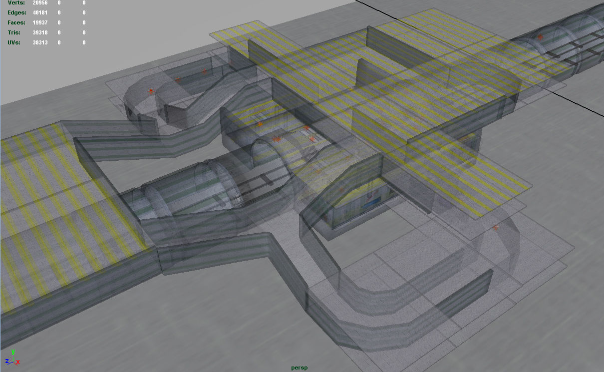 Snail Metro - Low Poly Metro Underground Station Low-poly 3D model_4