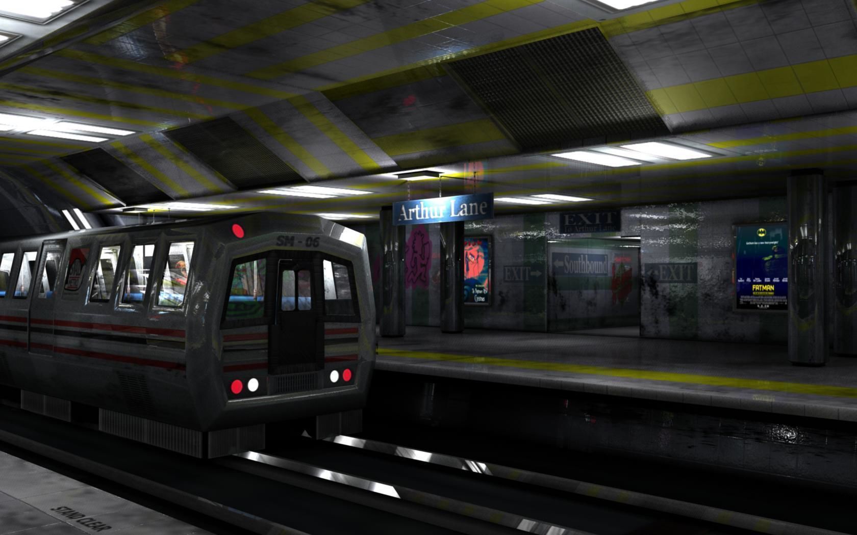 Snail Metro - Low Poly Metro Underground Station Low-poly 3D model_18