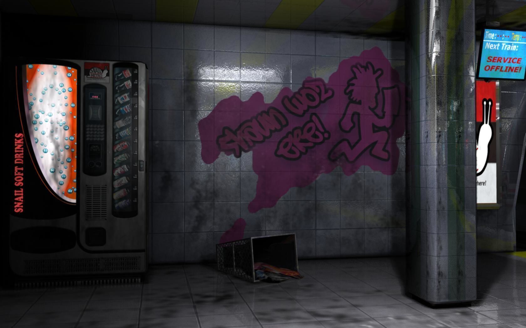 Snail Metro - Low Poly Metro Underground Station Low-poly 3D model_19