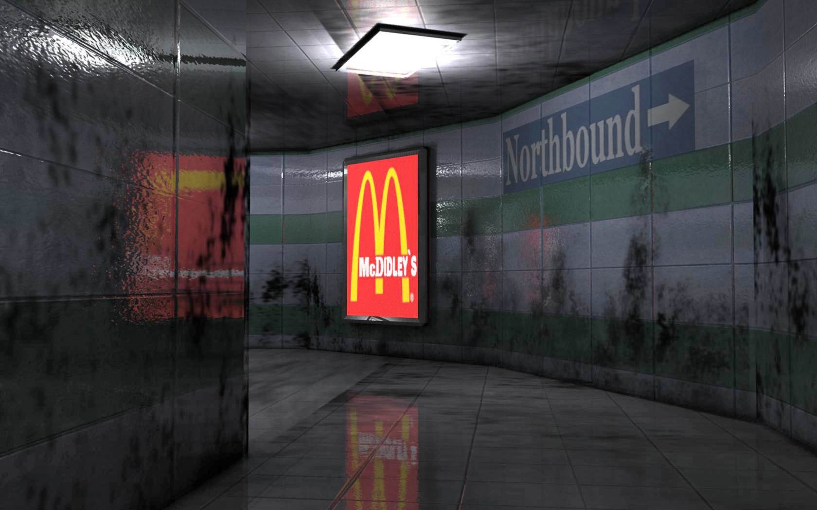 Snail Metro - Low Poly Metro Underground Station Low-poly 3D model_9