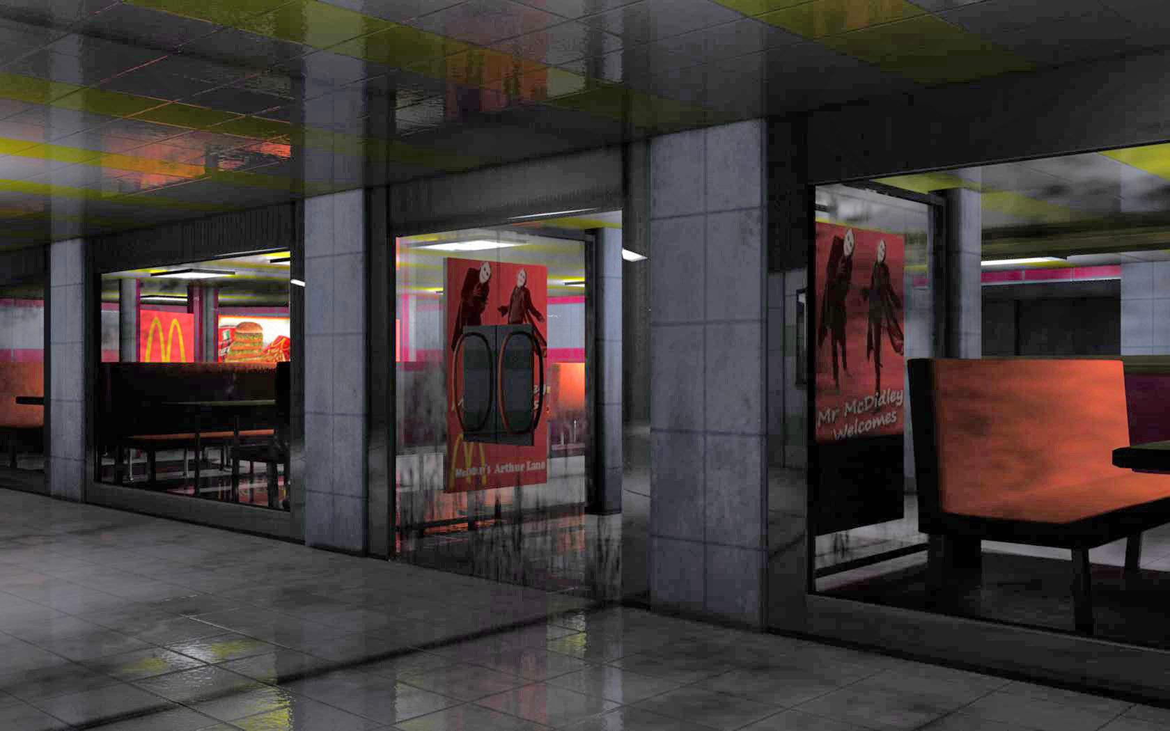 Snail Metro - Low Poly Metro Underground Station Low-poly 3D model_10