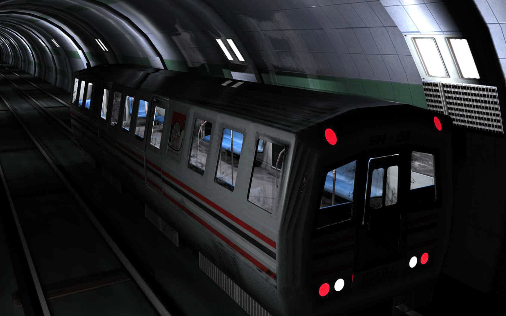 Snail Metro - Low Poly Metro Underground Station Low-poly 3D model_7