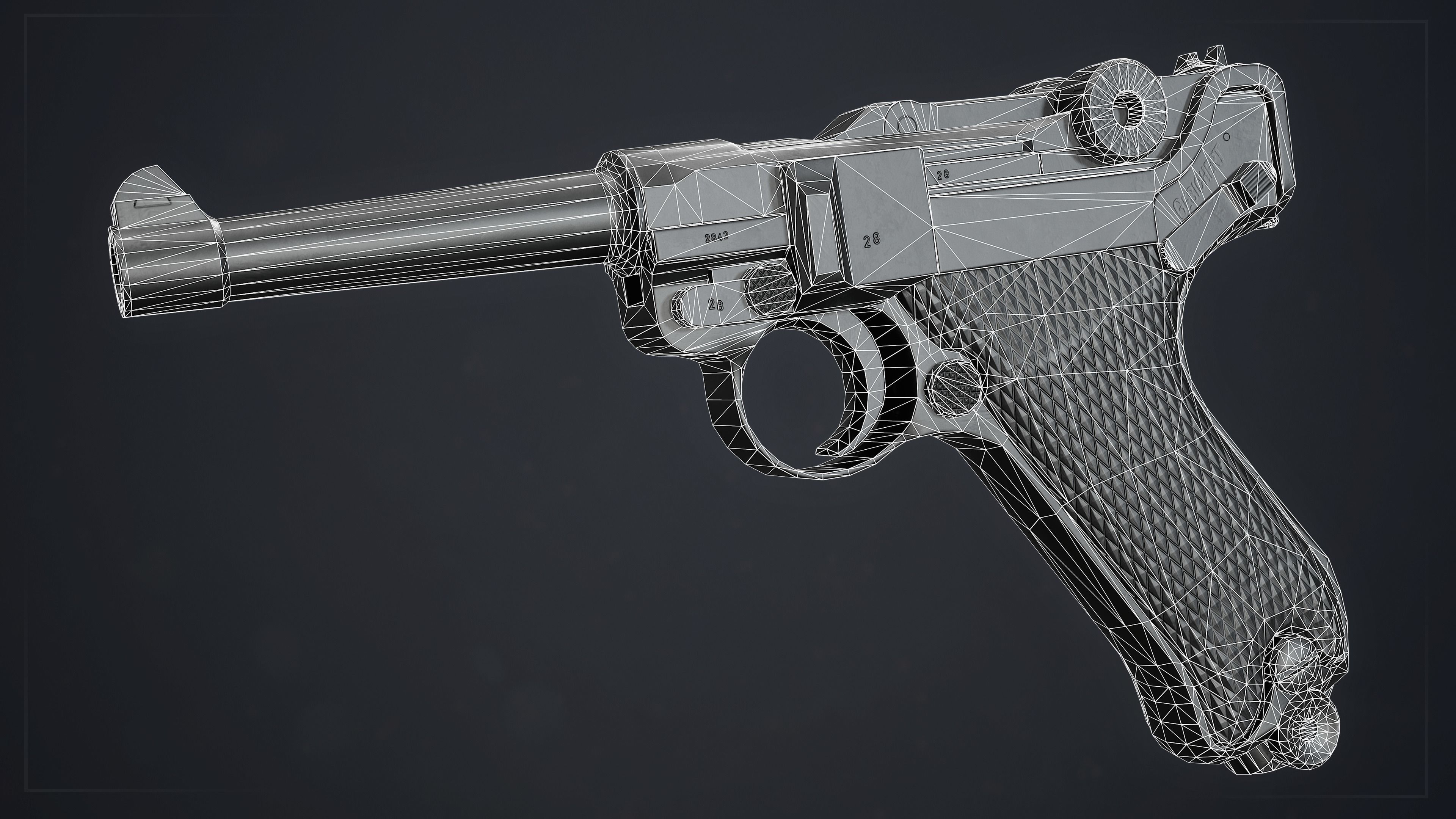 PBR Luger P08 Low-poly 3D model_10