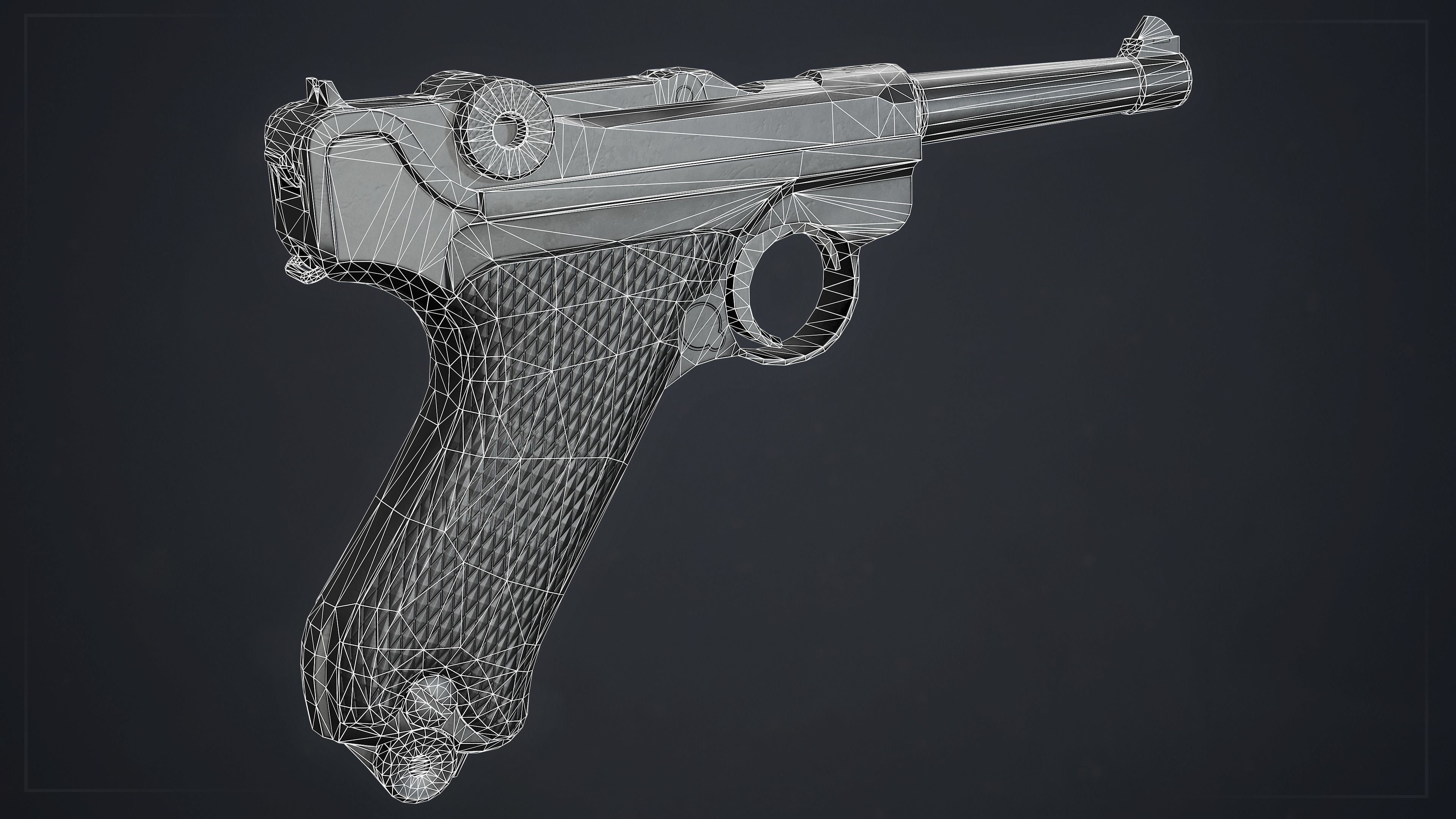 PBR Luger P08 Low-poly 3D model_9