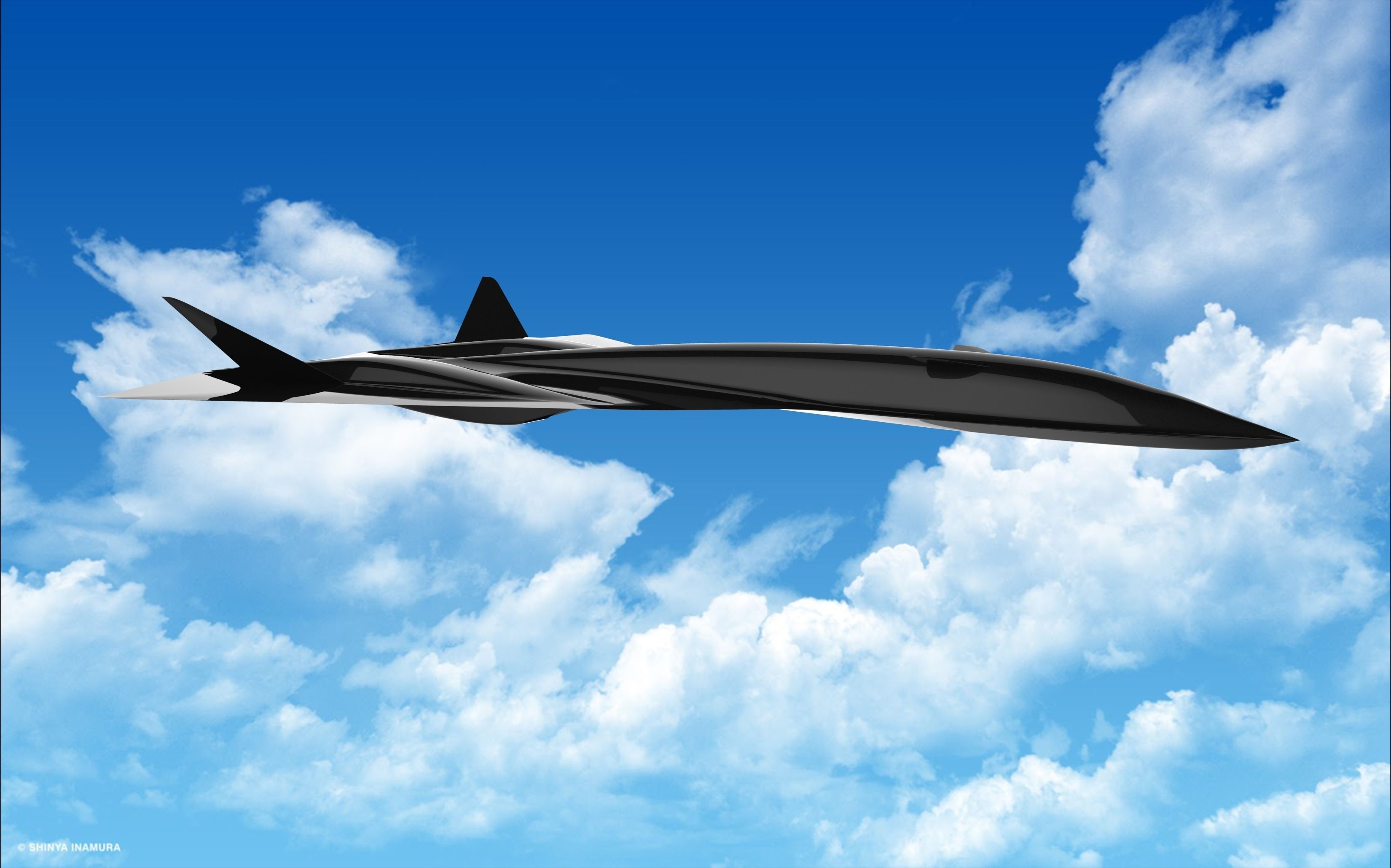 Aqsst MK2 Supersonic business jet Free 3D model_1