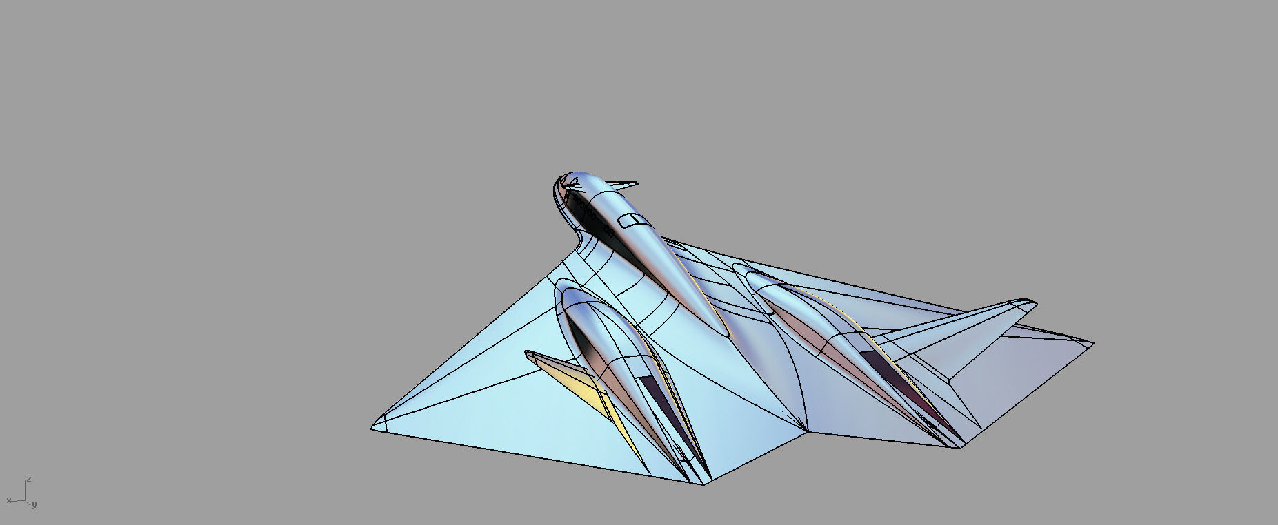 Aqsst MK2 Supersonic business jet Free 3D model_6