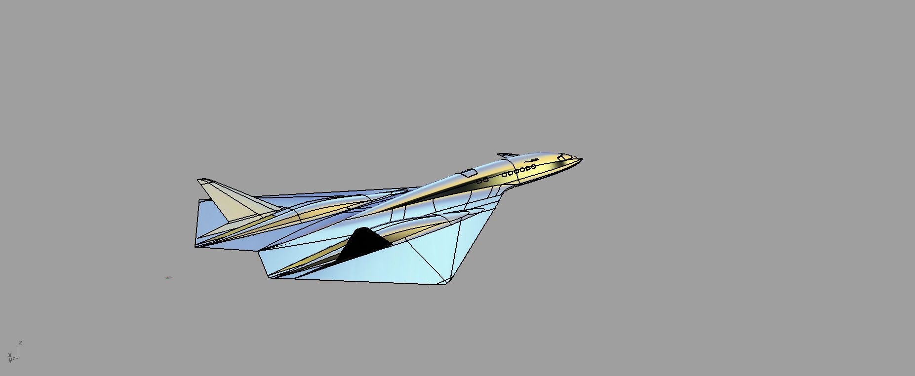 Aqsst MK2 Supersonic business jet Free 3D model_4