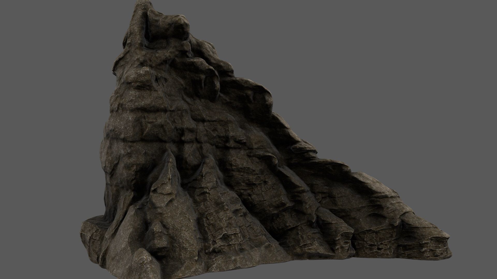 mountain 2 rock Low-poly 3D model_2