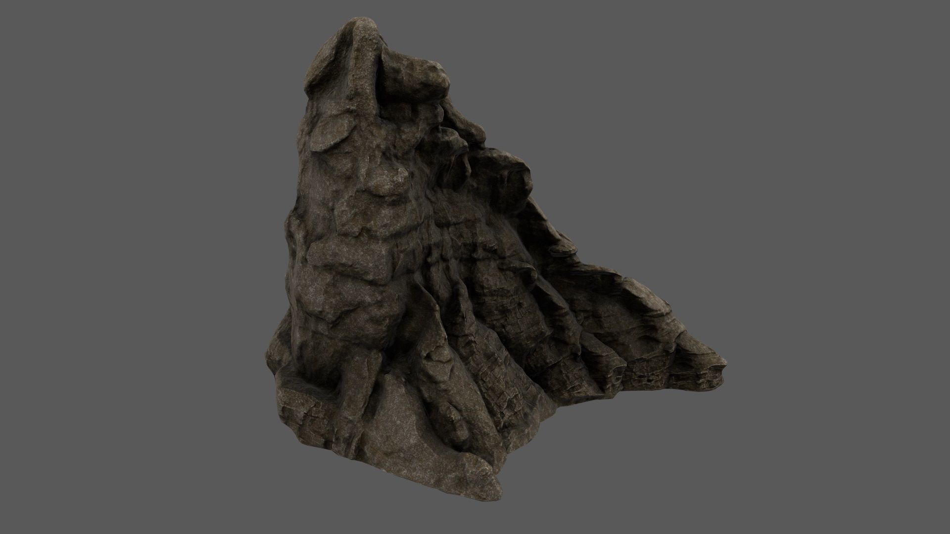 mountain 2 rock Low-poly 3D model_4