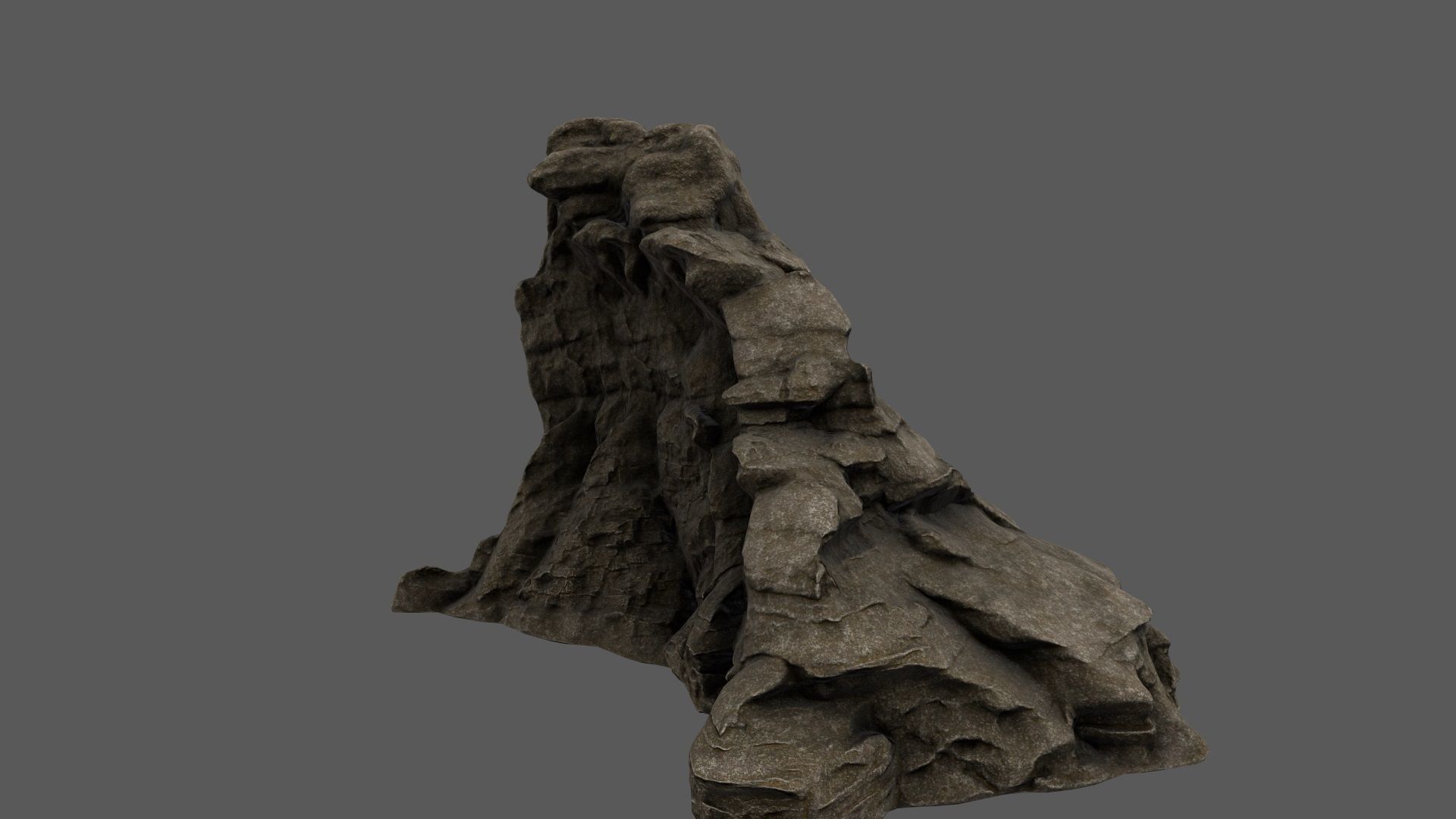 mountain 2 rock Low-poly 3D model_9