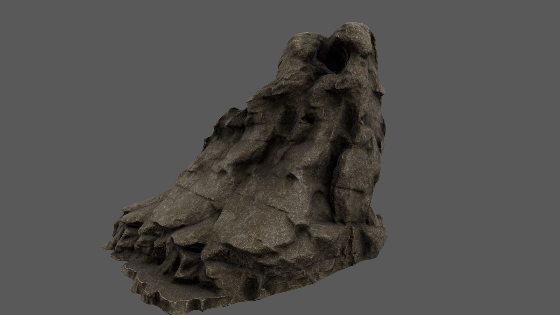 mountain 2 rock Low-poly 3D model_6