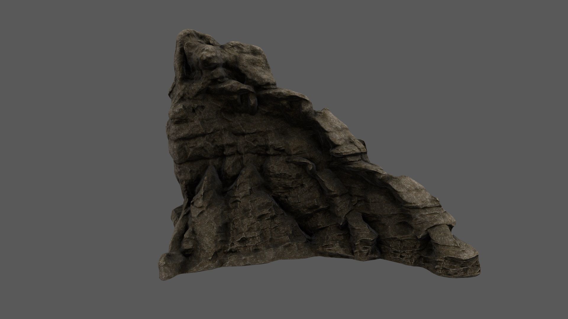 mountain 2 rock Low-poly 3D model_3