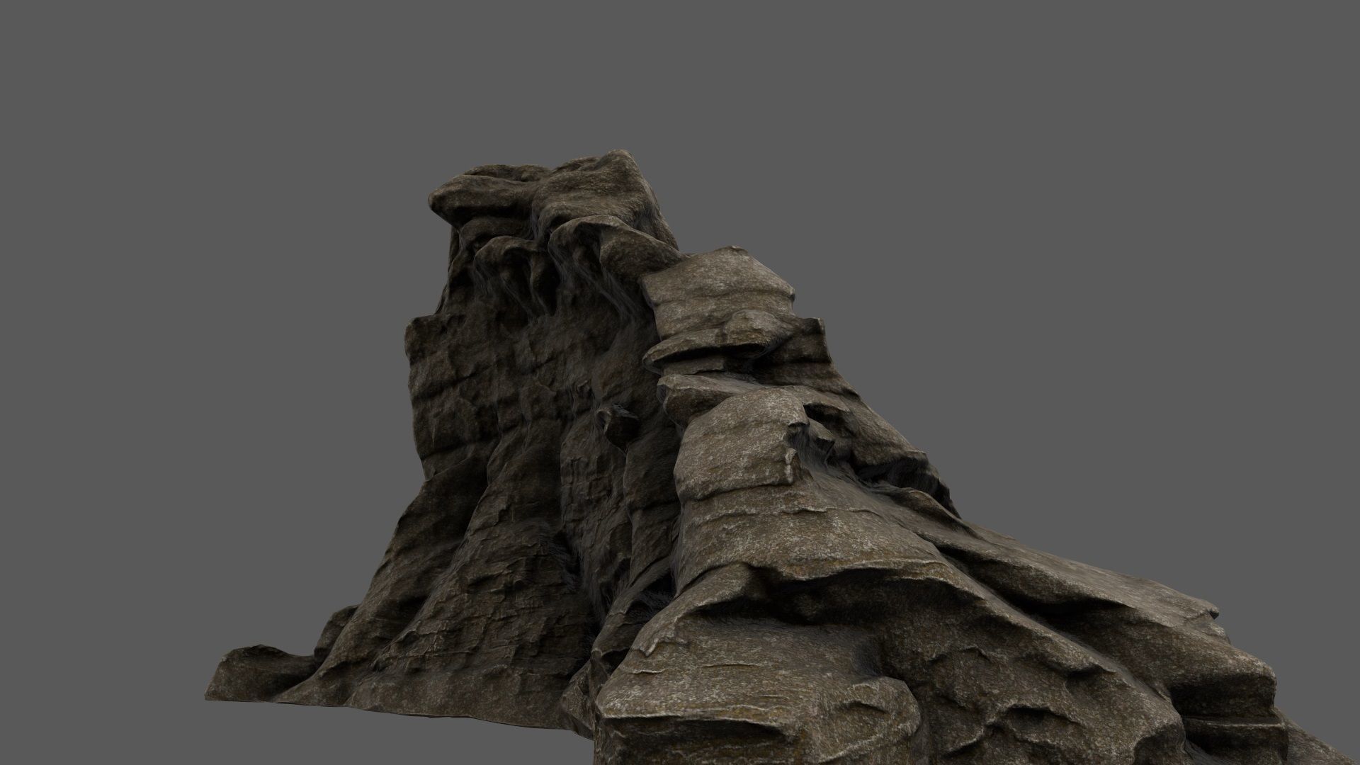 mountain 2 rock Low-poly 3D model_1