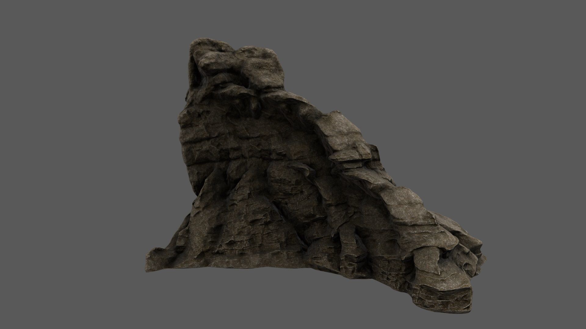 mountain 2 rock Low-poly 3D model_10