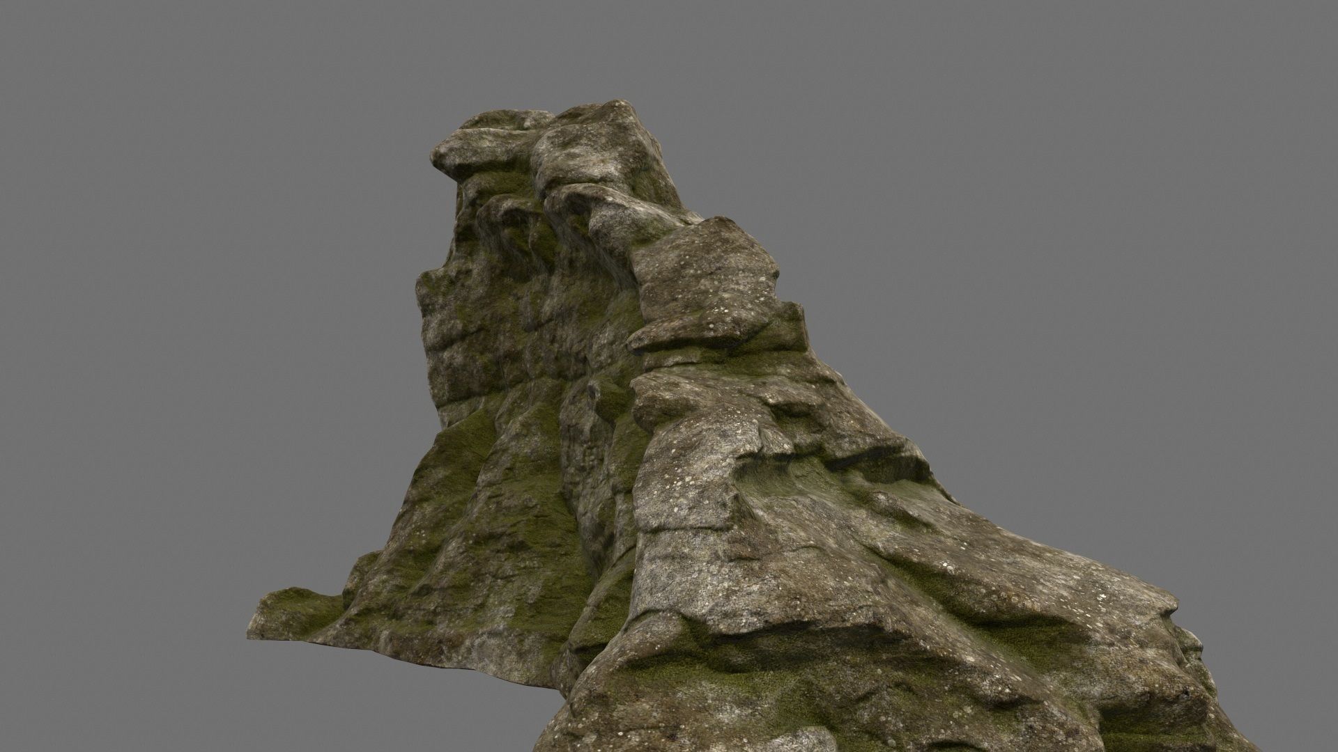 mountain 3 rock Low-poly 3D model_1