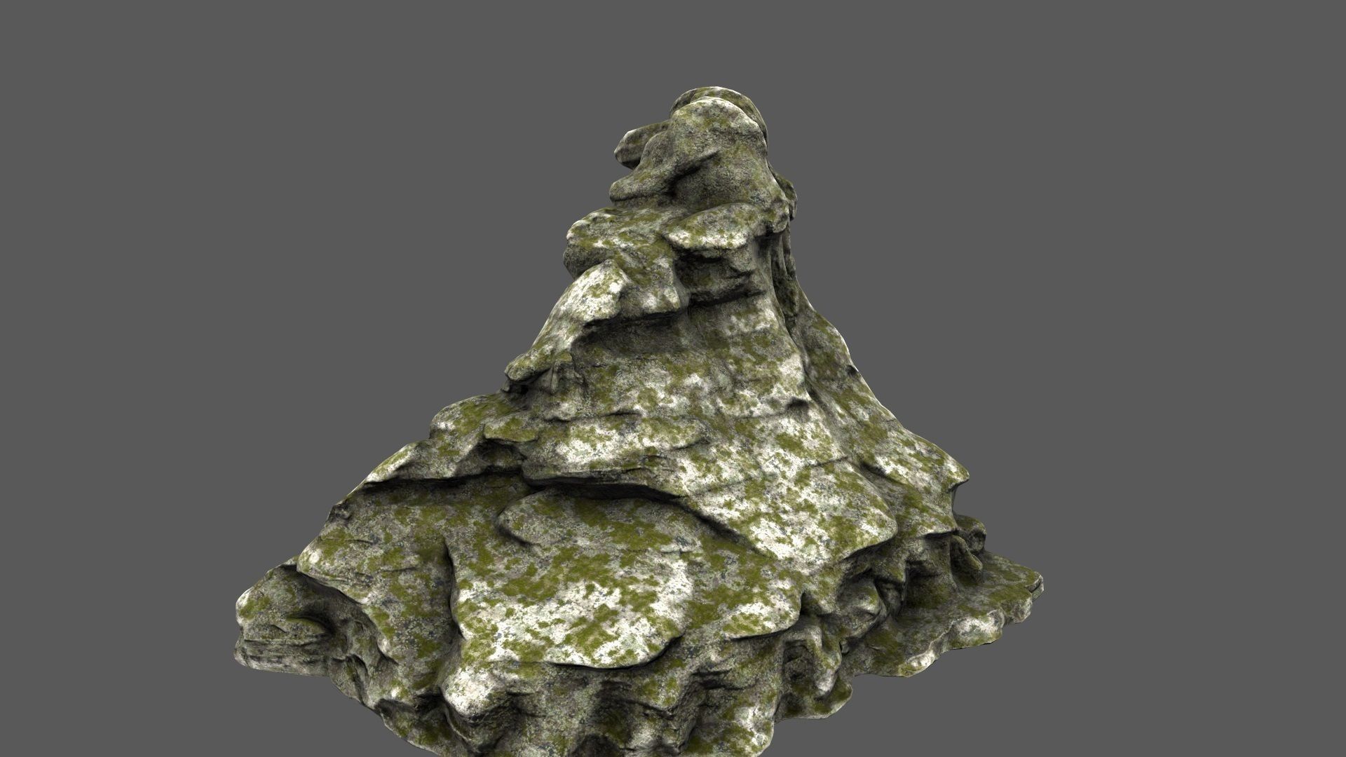 mountain 5 stone statue Low-poly 3D model_9