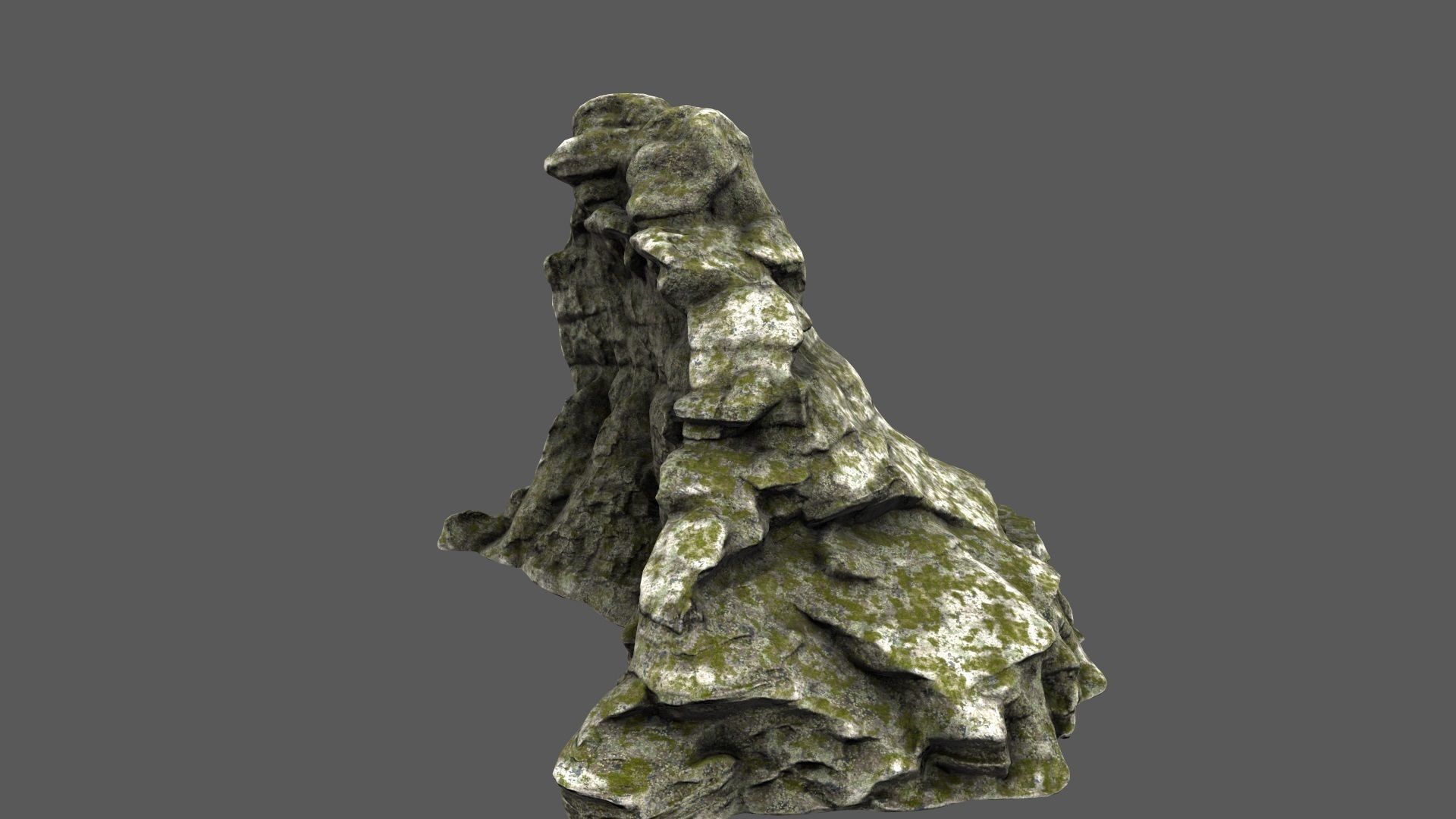 mountain 5 stone statue Low-poly 3D model_10