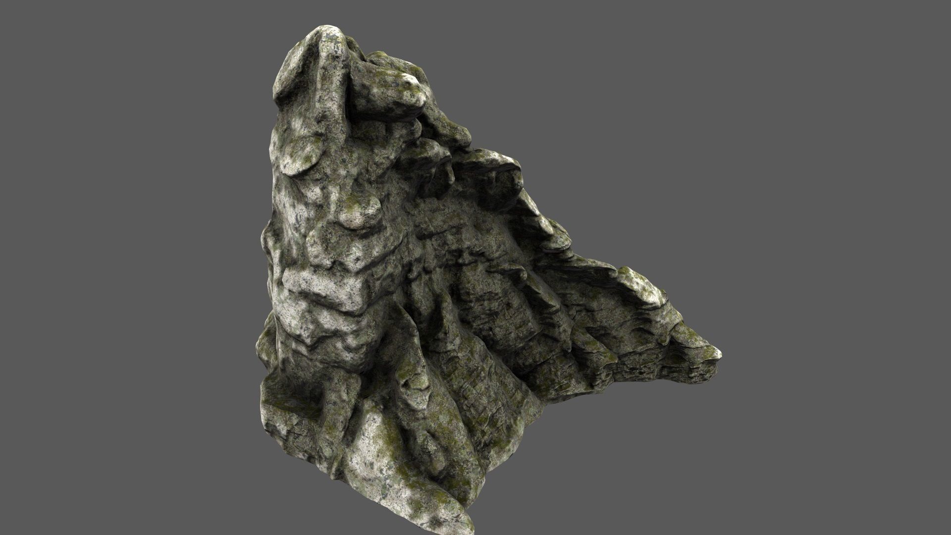 mountain 5 stone statue Low-poly 3D model_5