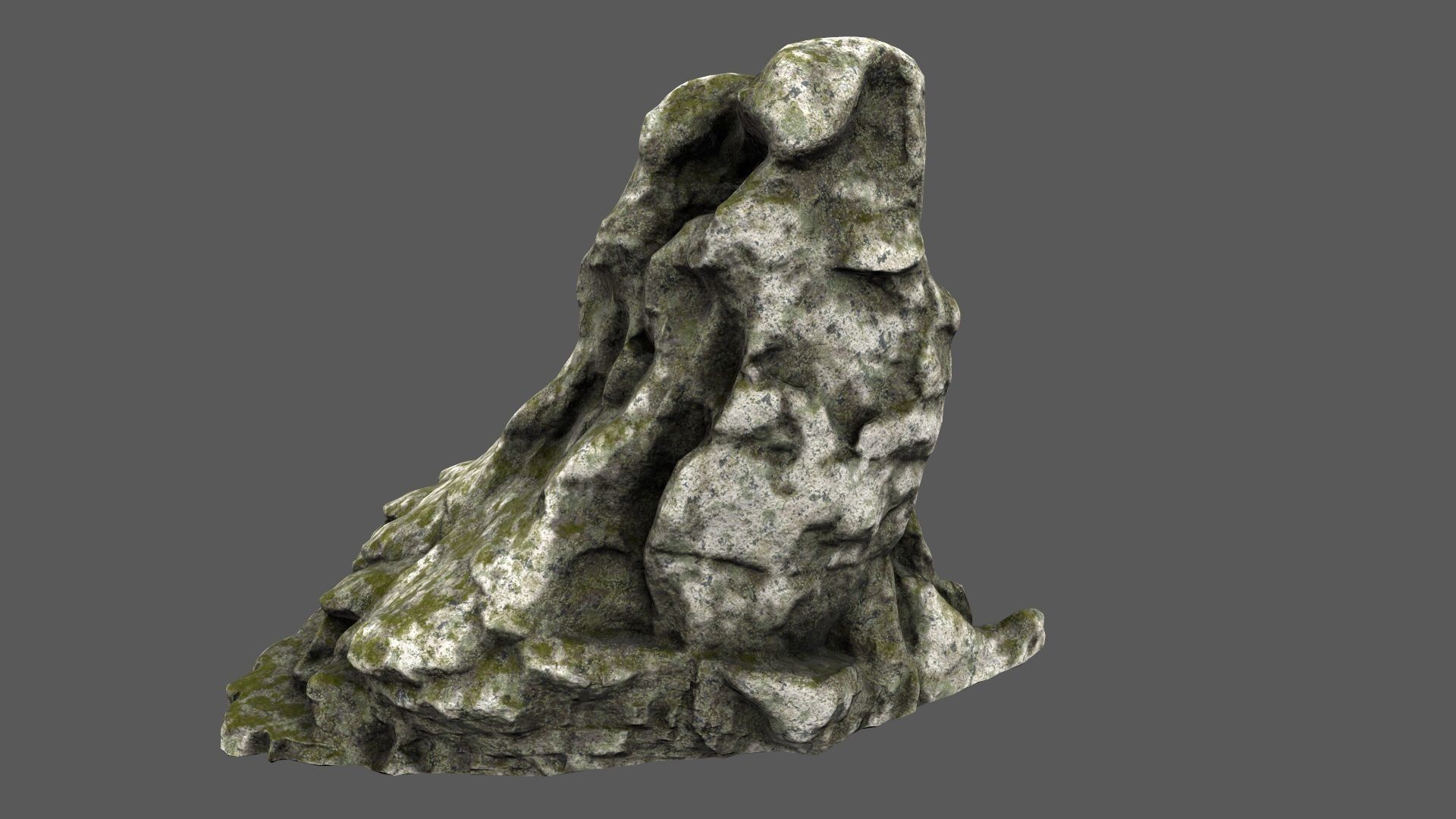 mountain 5 stone statue Low-poly 3D model_7